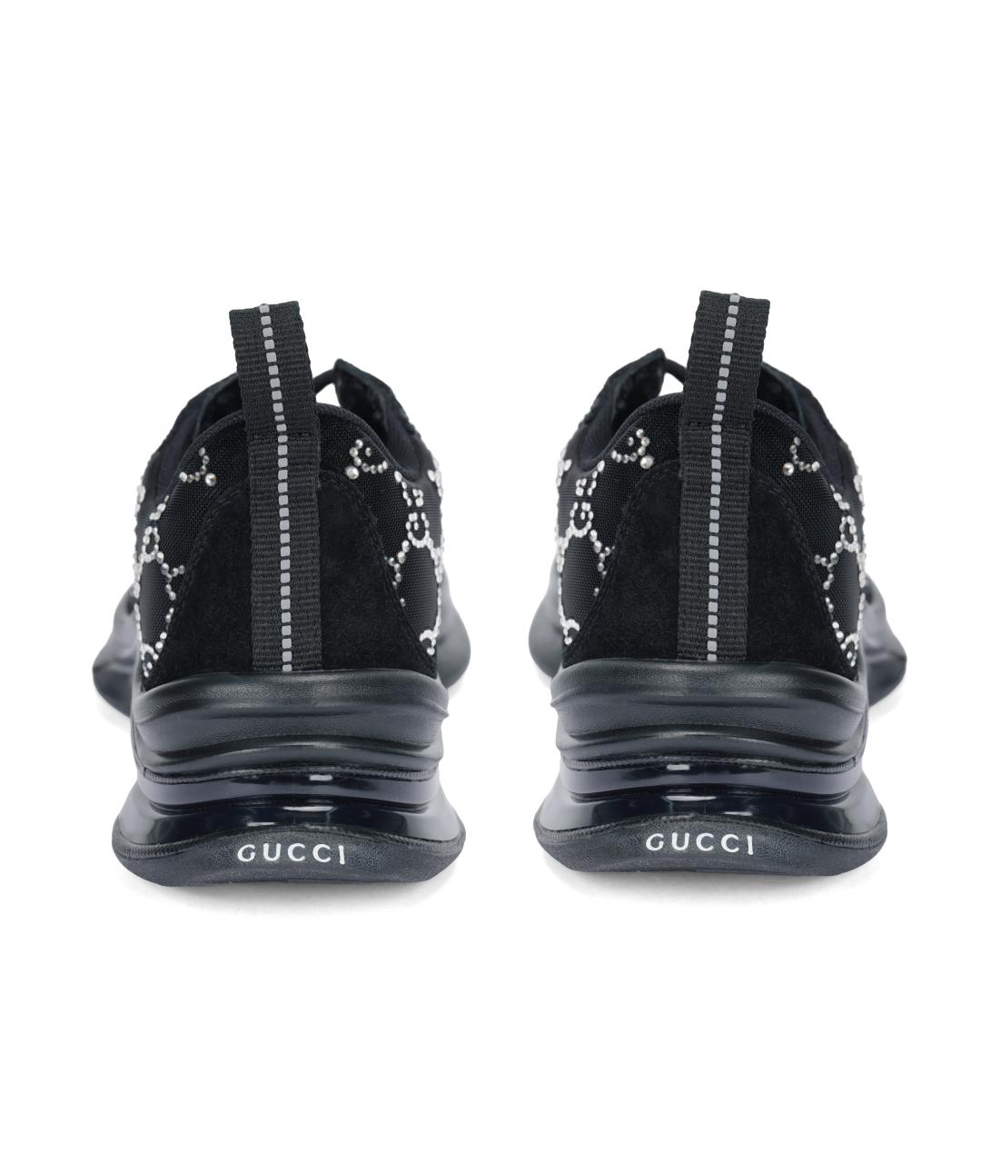 GUCCI Черные текстильные кроссовки, фото 4
