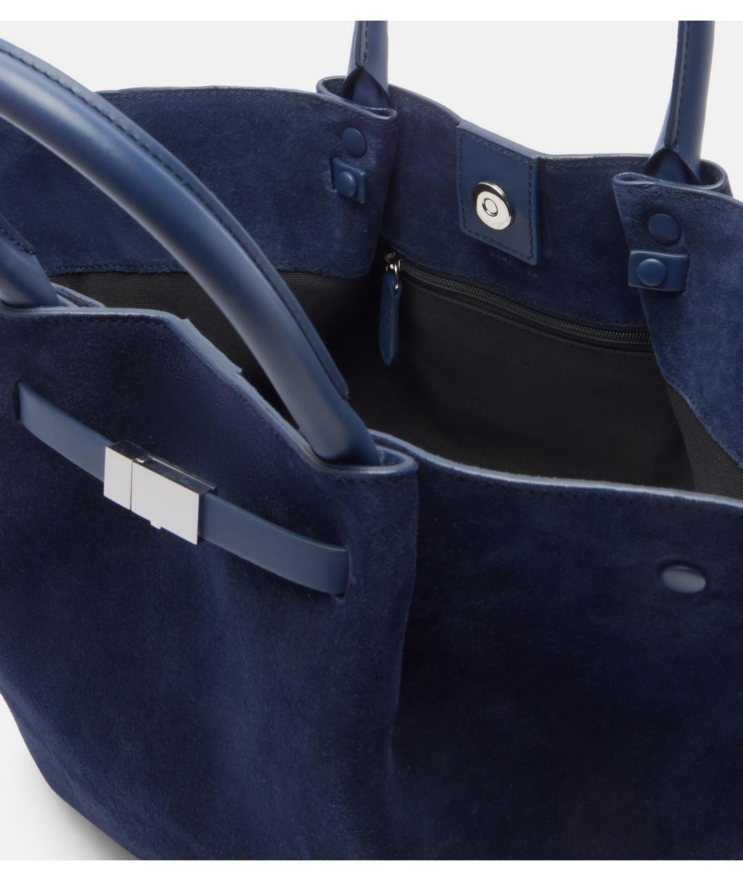 DEMELLIER Темно-синяя замшевая сумка тоут, фото 6
