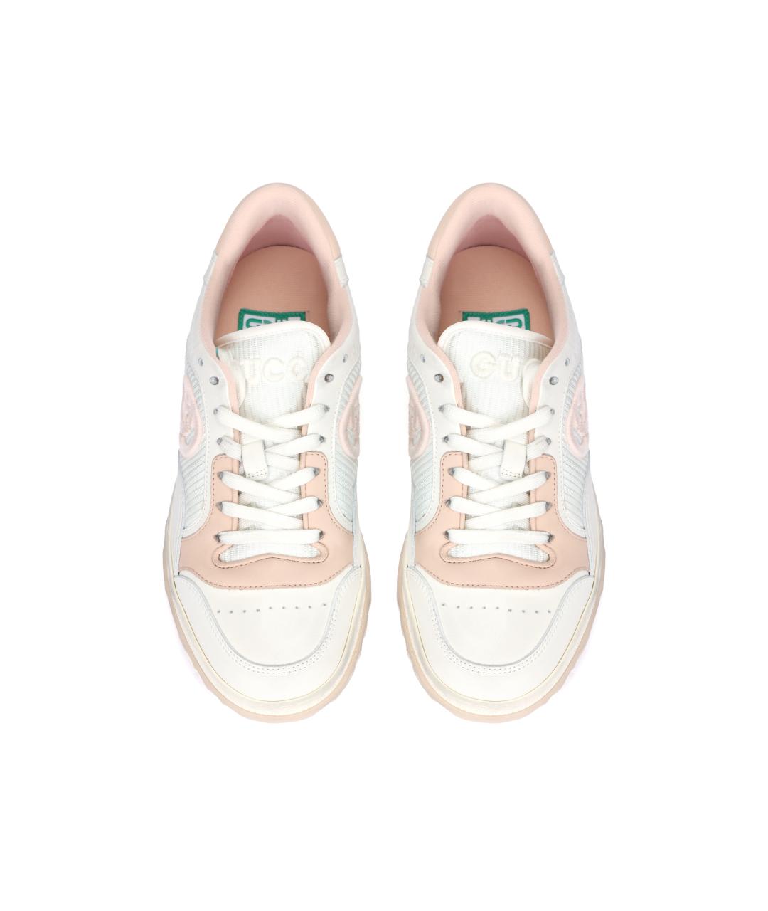 GUCCI Бежевые кожаные кеды, фото 3