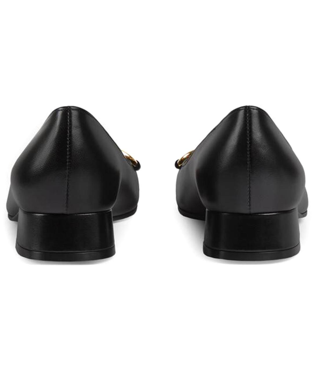 GUCCI Черные кожаные туфли, фото 4