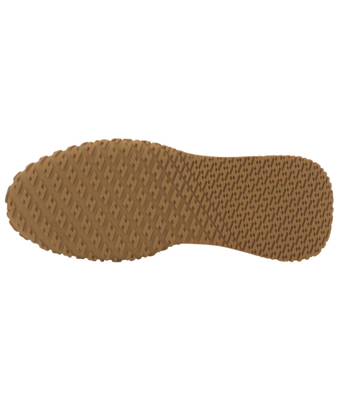 HERMES Бежевые текстильные кроссовки, фото 6