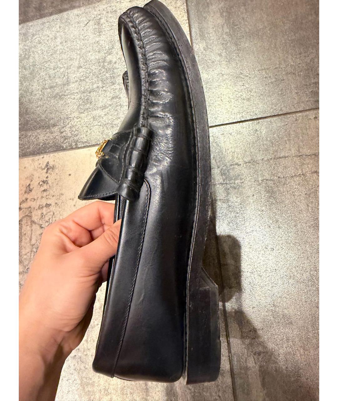 CELINE Черные кожаные лоферы, фото 9