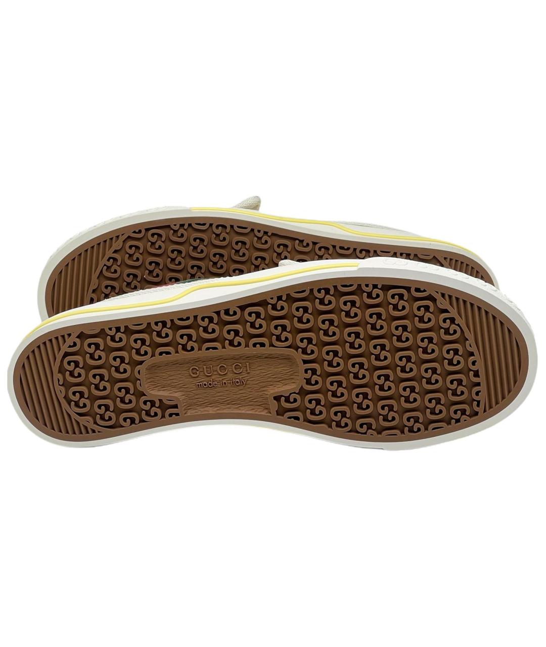 GUCCI Желтые текстильные кеды, фото 6