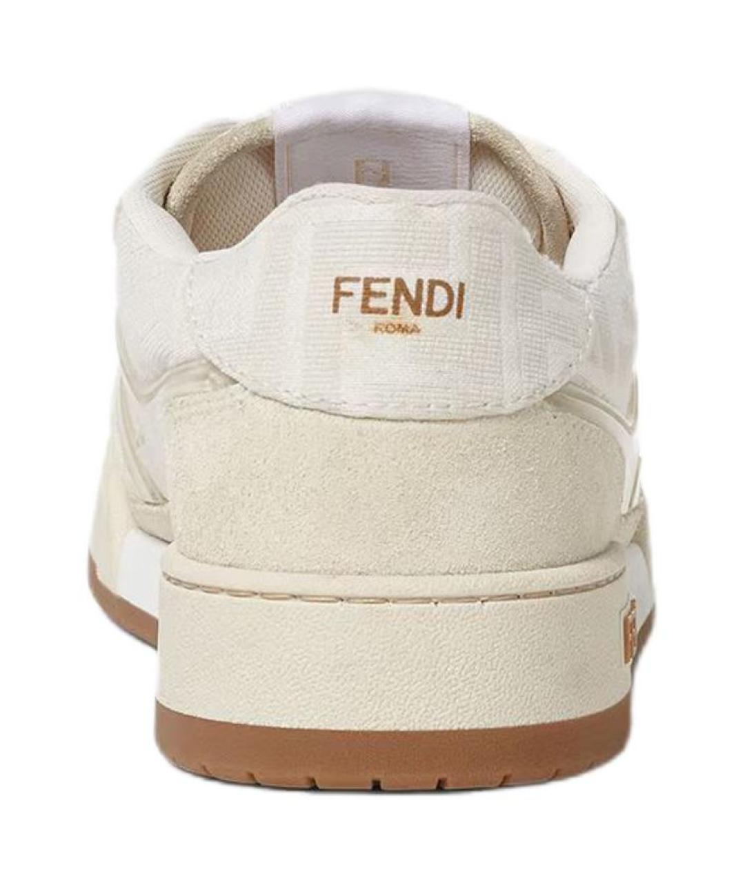 FENDI Белые низкие кроссовки / кеды, фото 5
