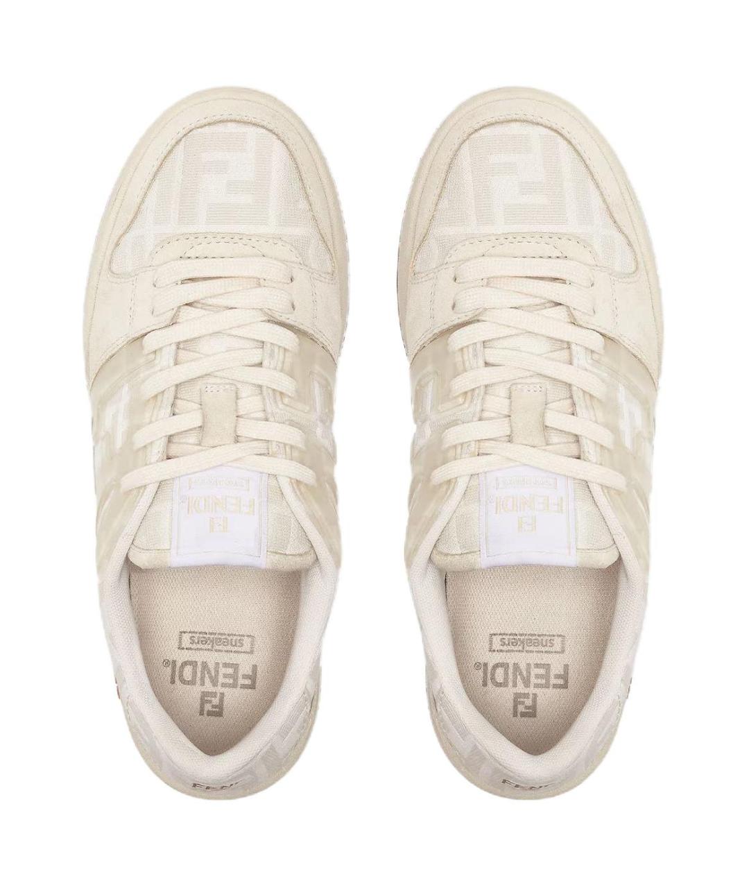 FENDI Белые низкие кроссовки / кеды, фото 4