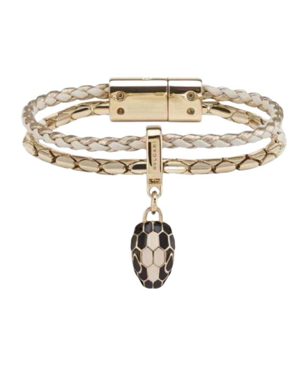 BVLGARI Серебрянный кожаный браслет, фото 1