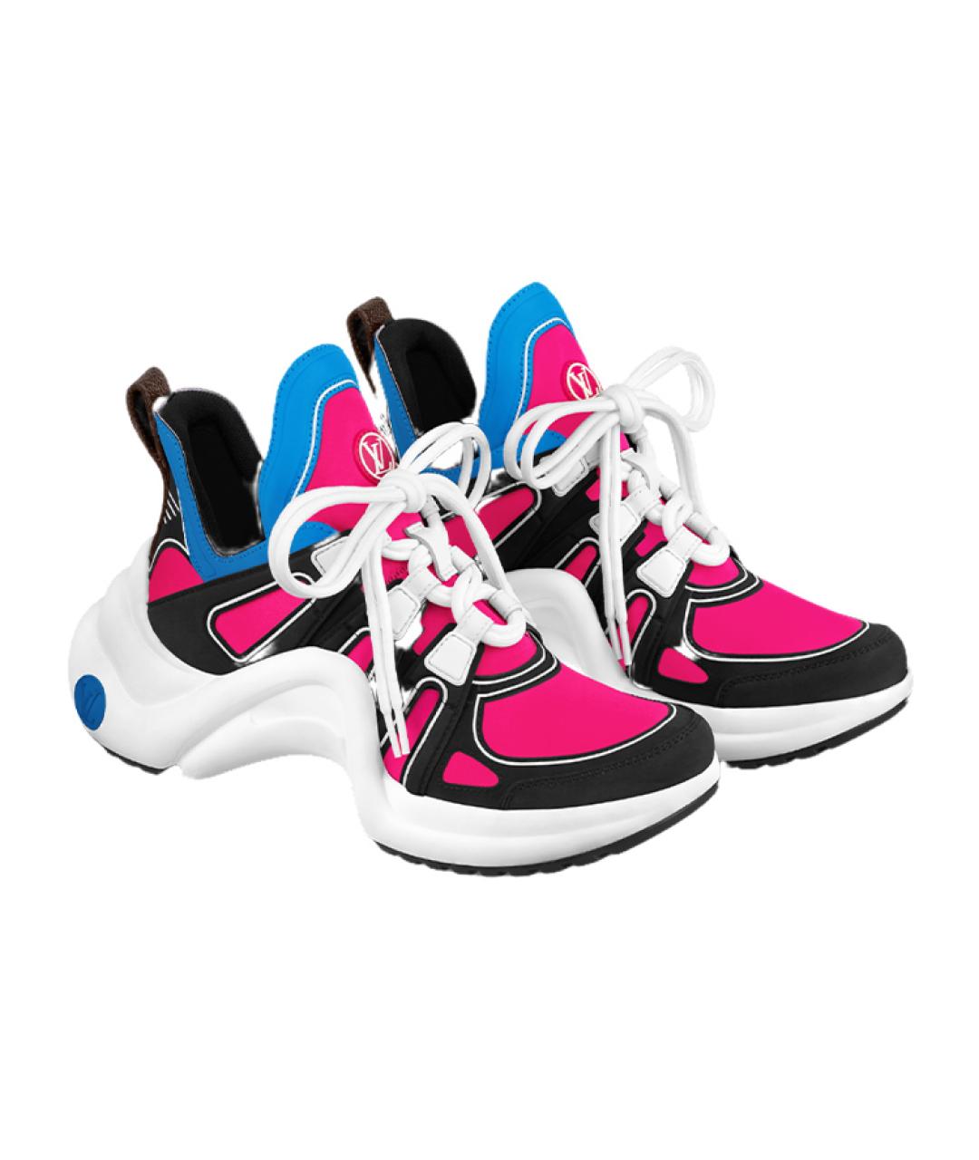 LOUIS VUITTON Розовые кроссовки, фото 3