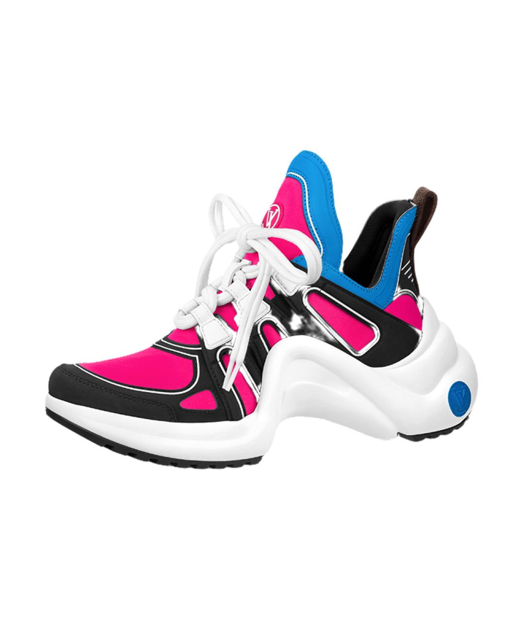 LOUIS VUITTON Розовые кроссовки, фото 2