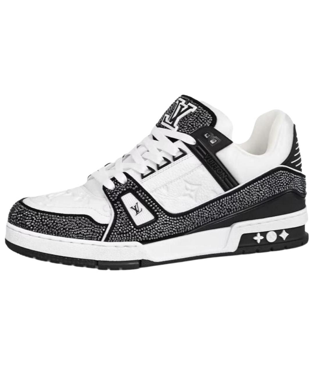 LOUIS VUITTON Черные кожаные кроссовки, фото 6