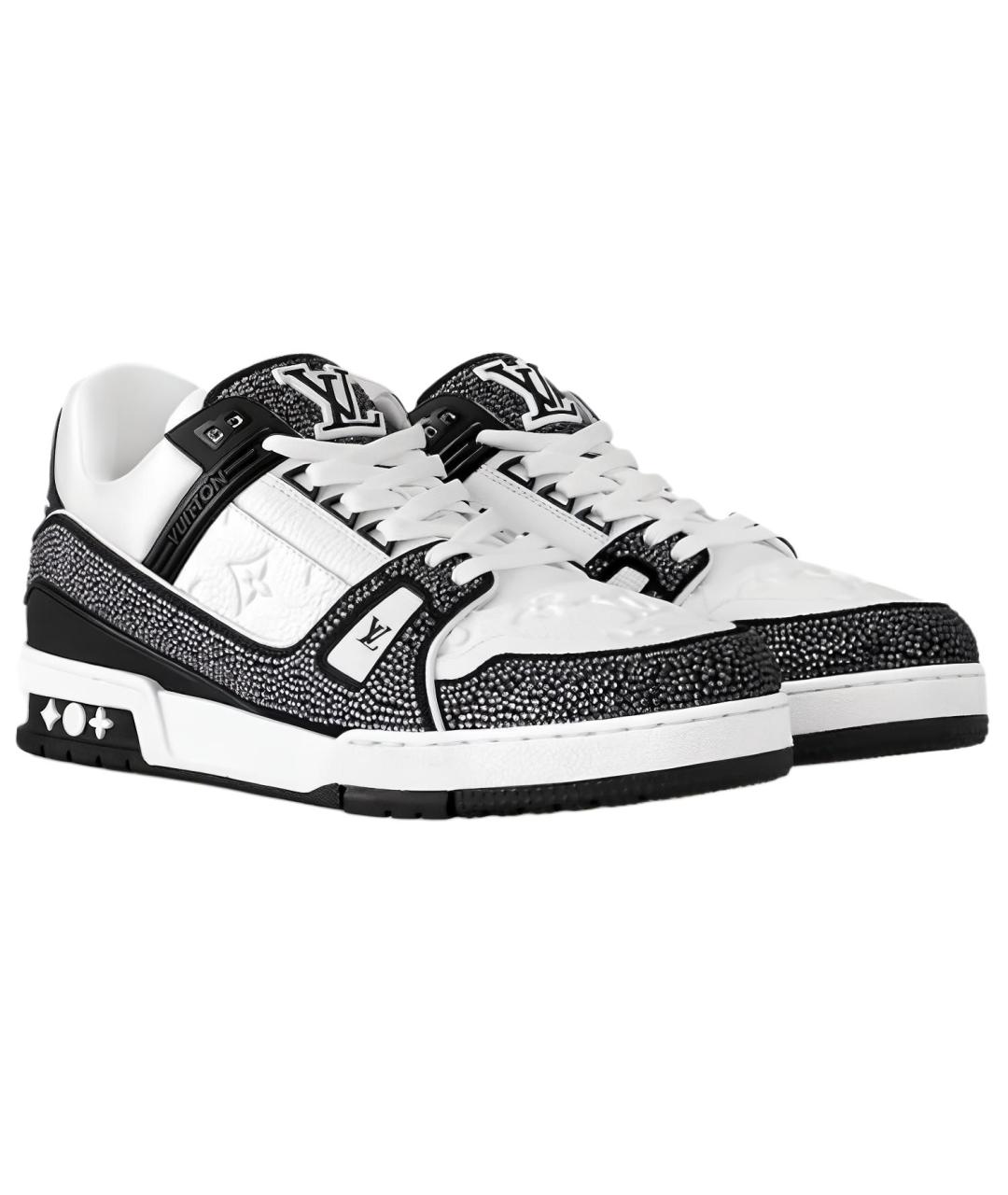 LOUIS VUITTON Черные кожаные кроссовки, фото 2