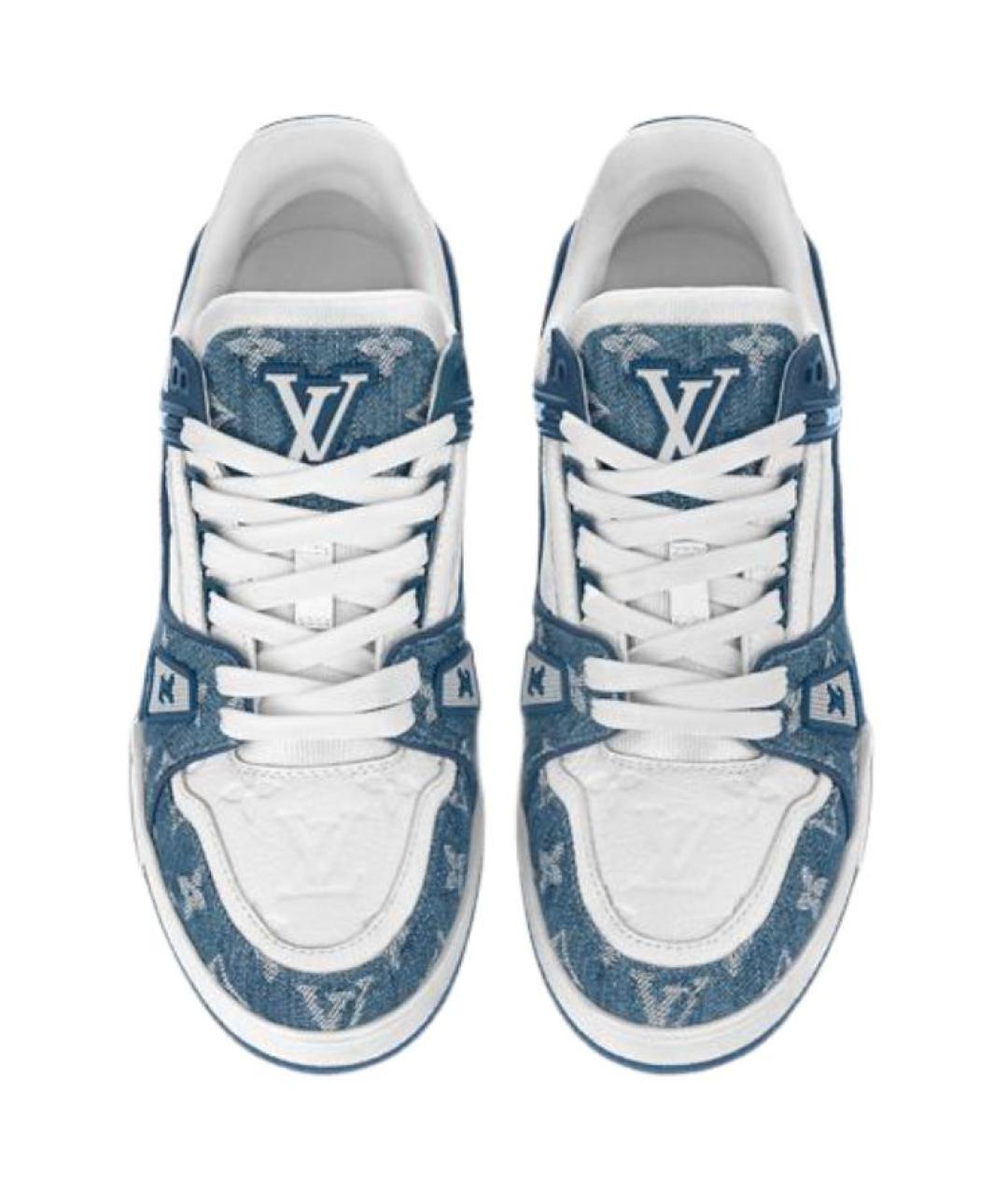 LOUIS VUITTON Белые кожаные кроссовки, фото 4