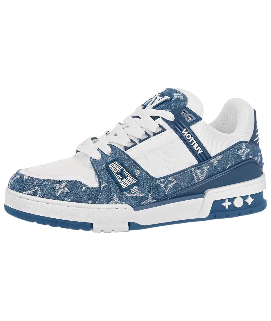 LOUIS VUITTON Белые кожаные кроссовки, фото 2