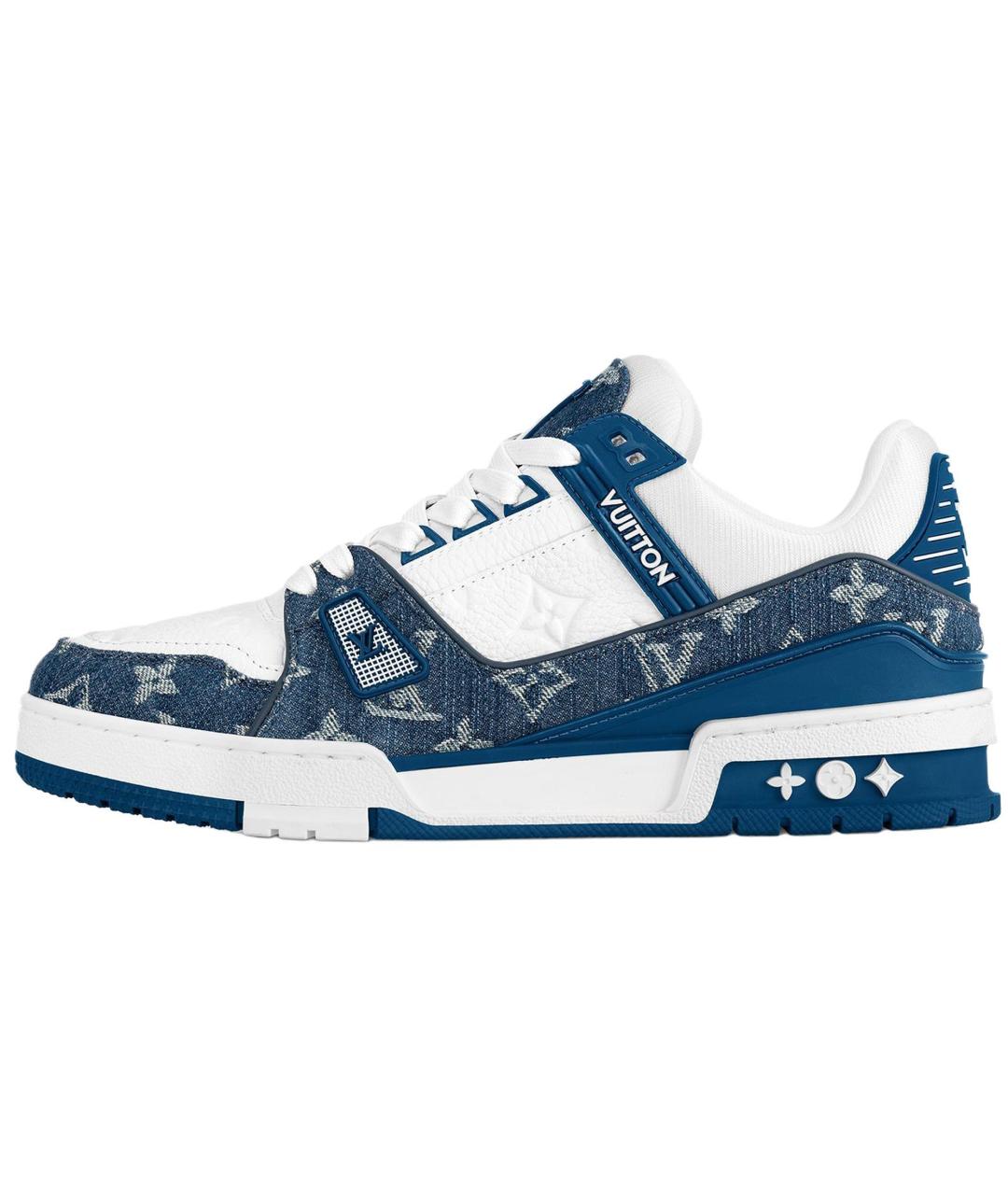 LOUIS VUITTON Белые кожаные кроссовки, фото 7