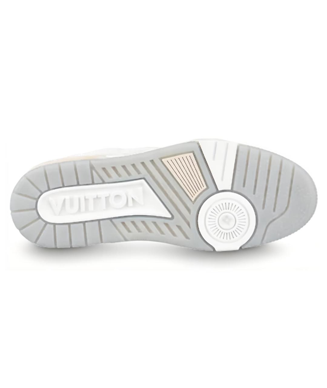 LOUIS VUITTON Белые кожаные кроссовки, фото 5