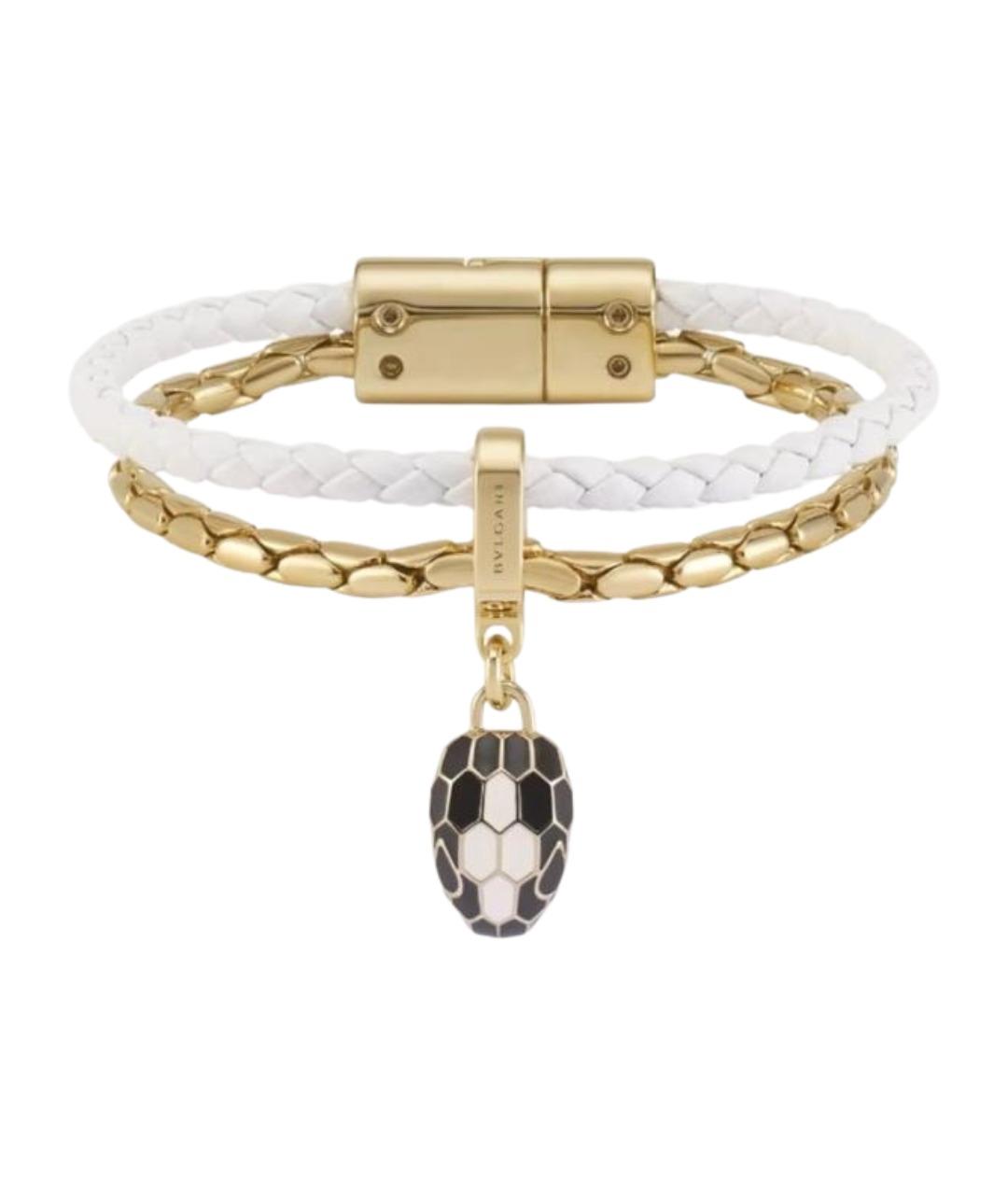 BVLGARI Белый кожаный браслет, фото 1