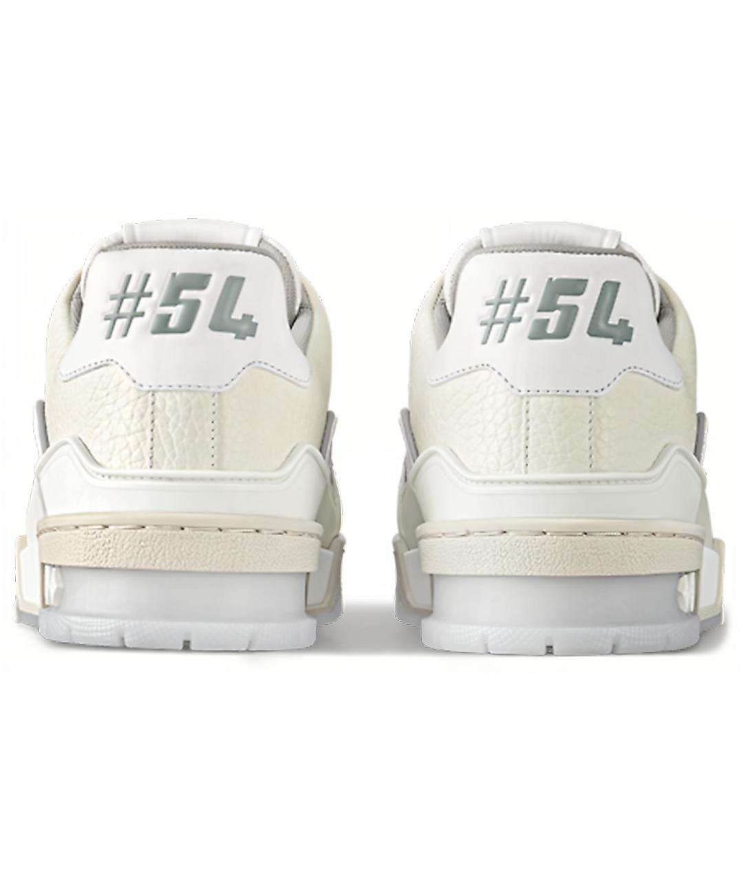 LOUIS VUITTON Белые кожаные кроссовки, фото 4