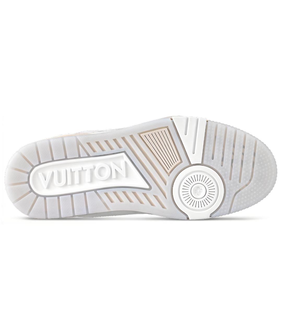 LOUIS VUITTON Белые кожаные кроссовки, фото 5