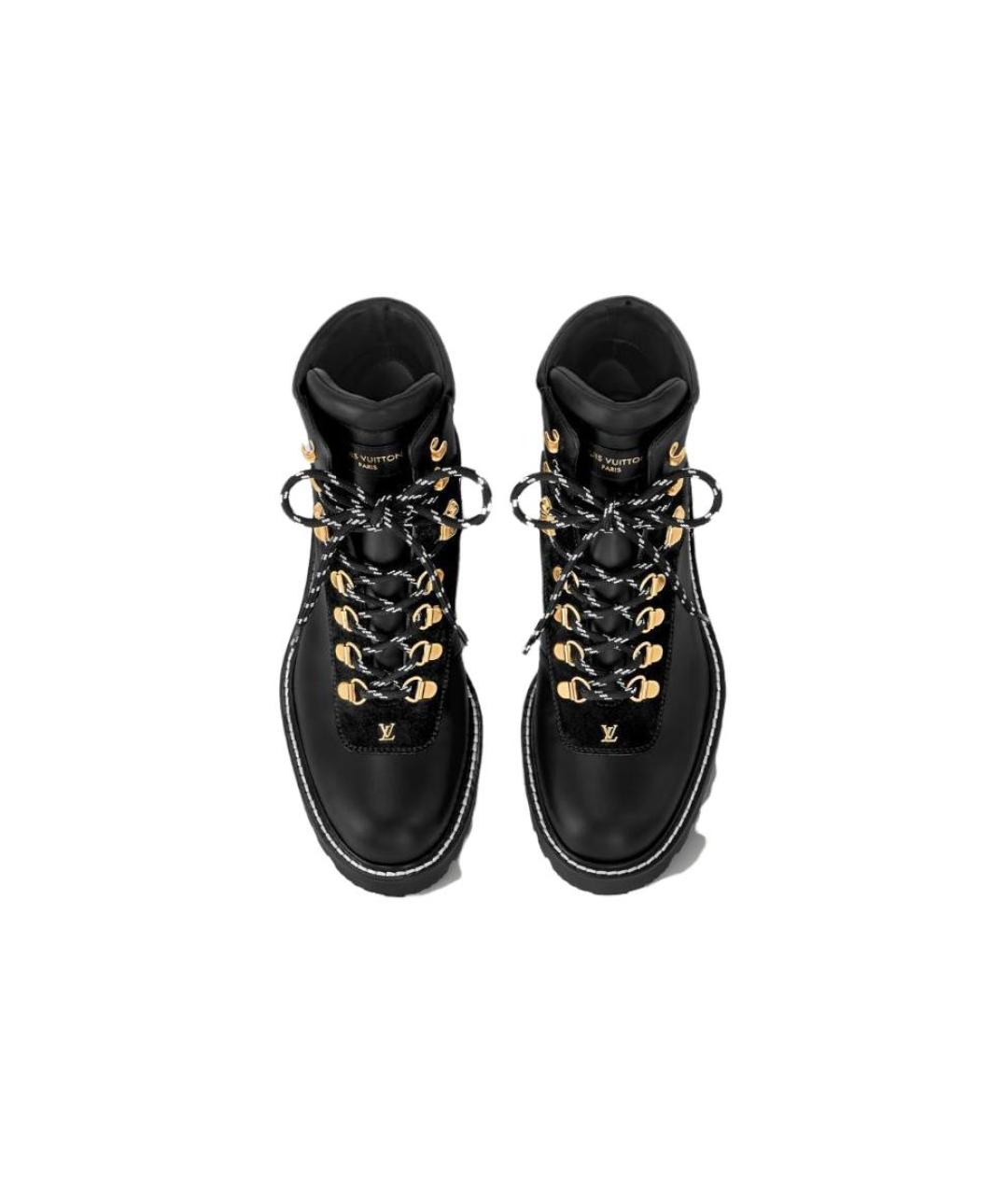 LOUIS VUITTON Черные кожаные ботинки, фото 4