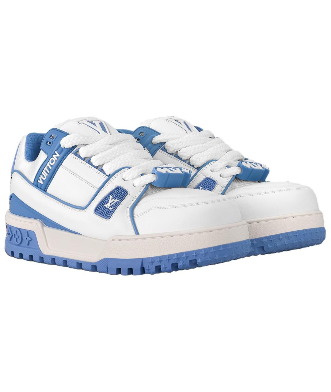 LOUIS VUITTON Белые кожаные кроссовки, фото 3