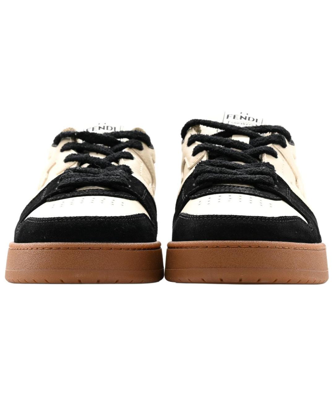 FENDI Мульти кожаные низкие кроссовки / кеды, фото 3
