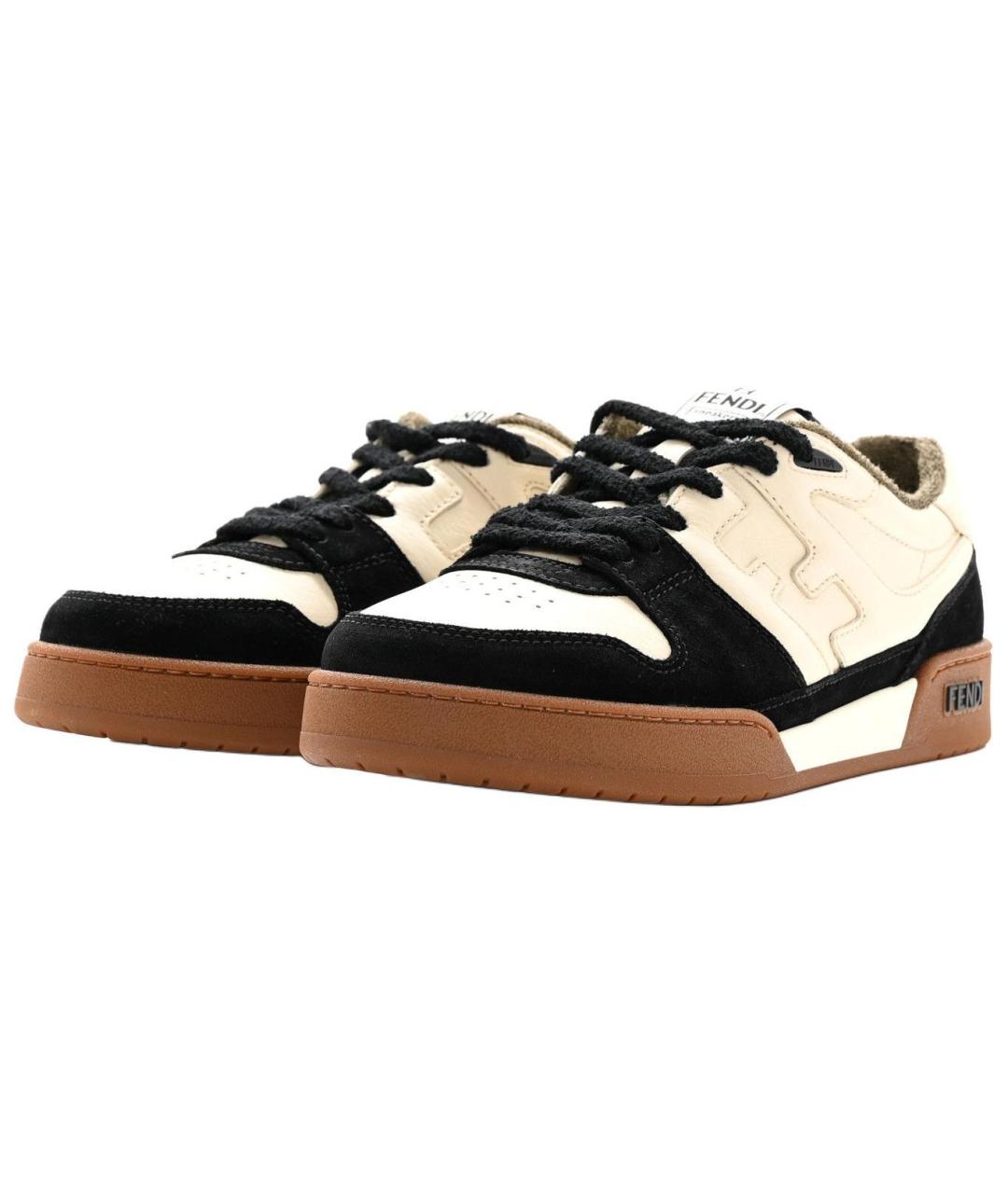 FENDI Мульти кожаные низкие кроссовки / кеды, фото 2