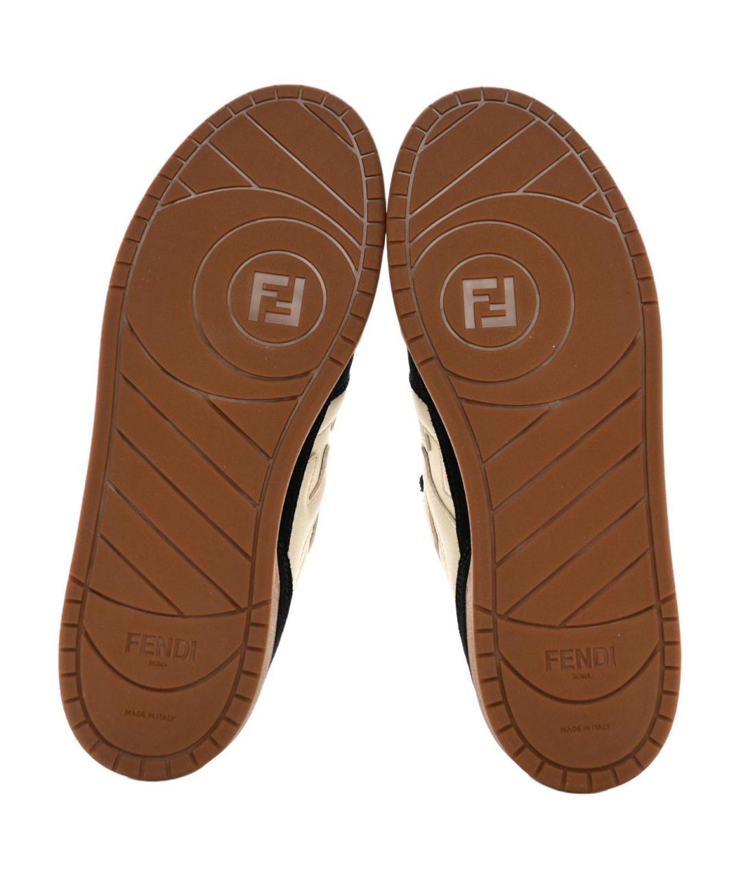 FENDI Мульти кожаные низкие кроссовки / кеды, фото 6