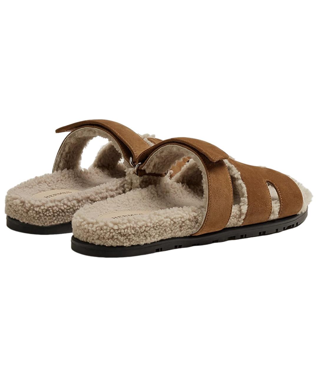 HERMES Мульти замшевые сандалии, фото 5