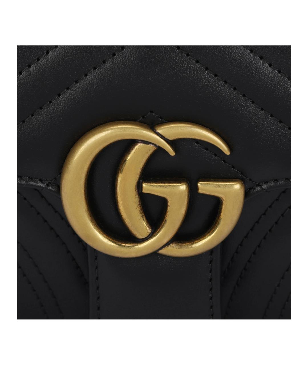 GUCCI Черная кожаная сумка через плечо, фото 5