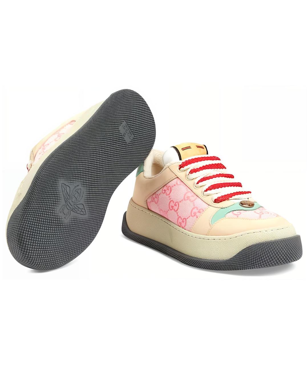 GUCCI Мульти кожаные кроссовки, фото 6