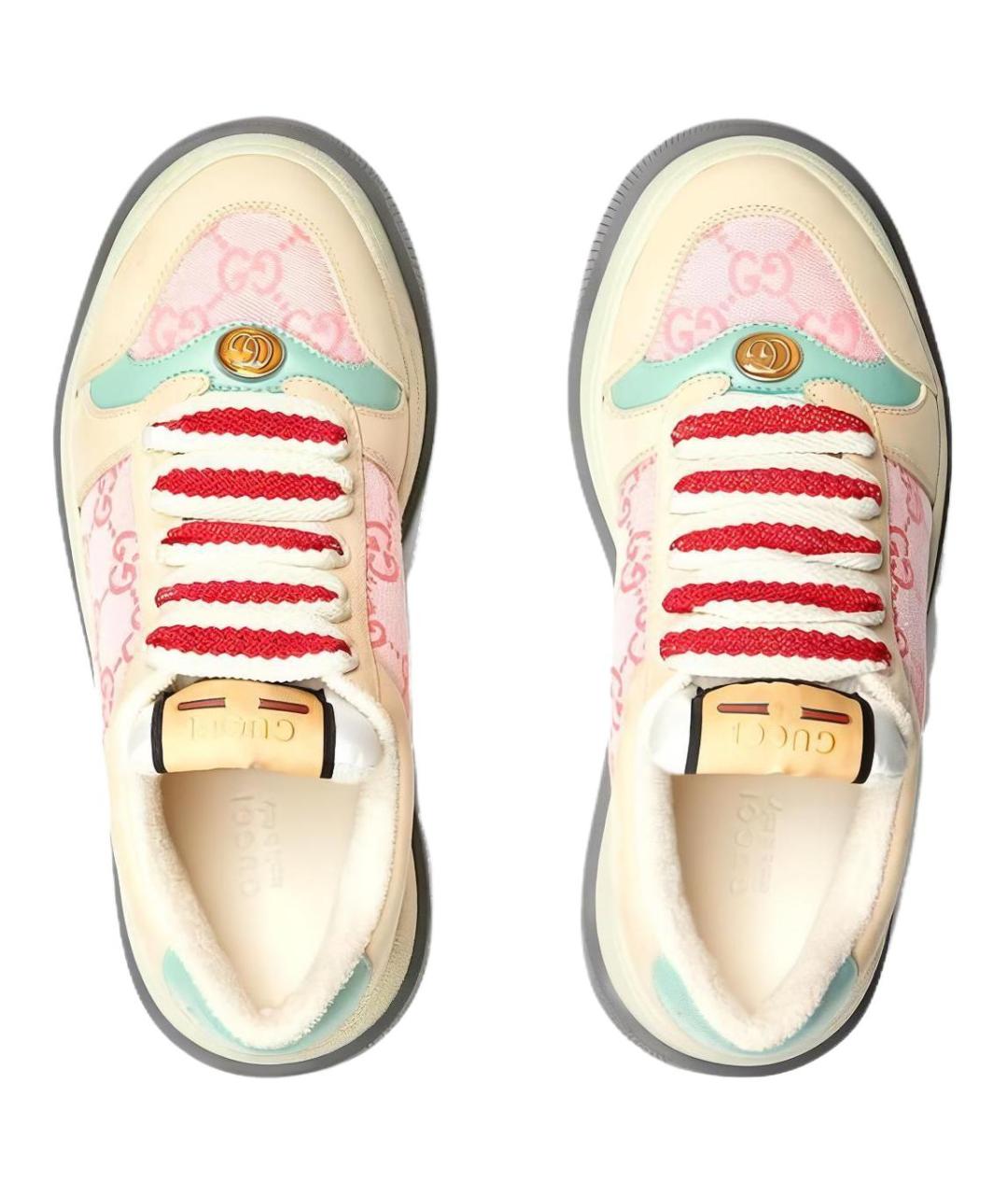 GUCCI Мульти кожаные кроссовки, фото 4