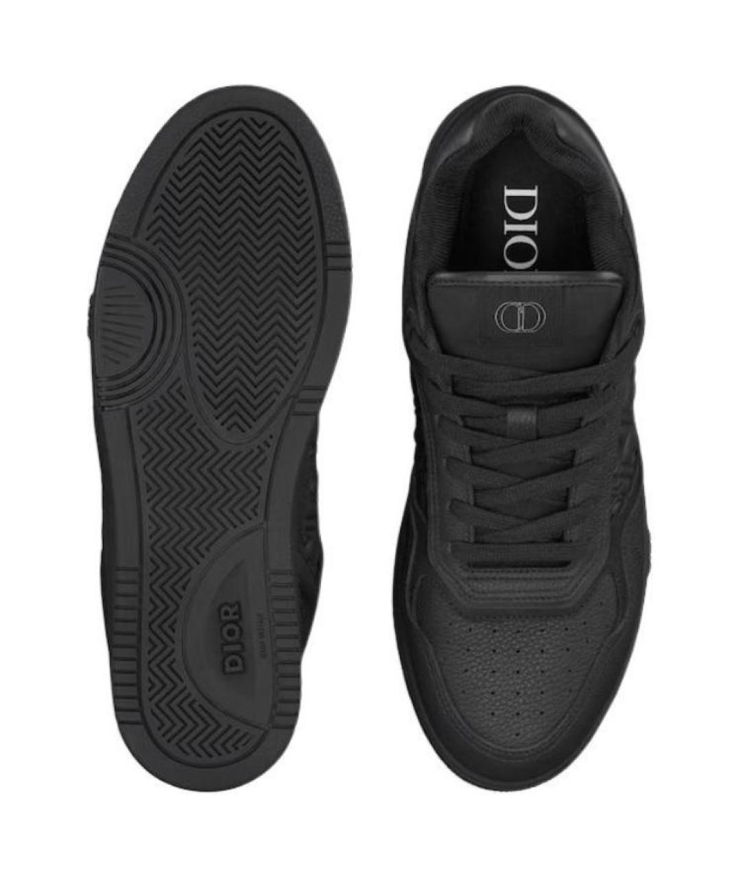 CHRISTIAN DIOR Черные кожаные низкие кроссовки / кеды, фото 6