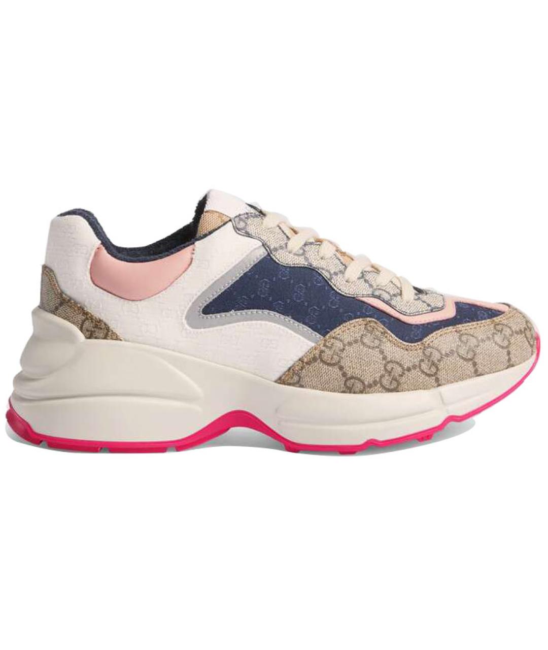GUCCI Мульти текстильные кроссовки, фото 1