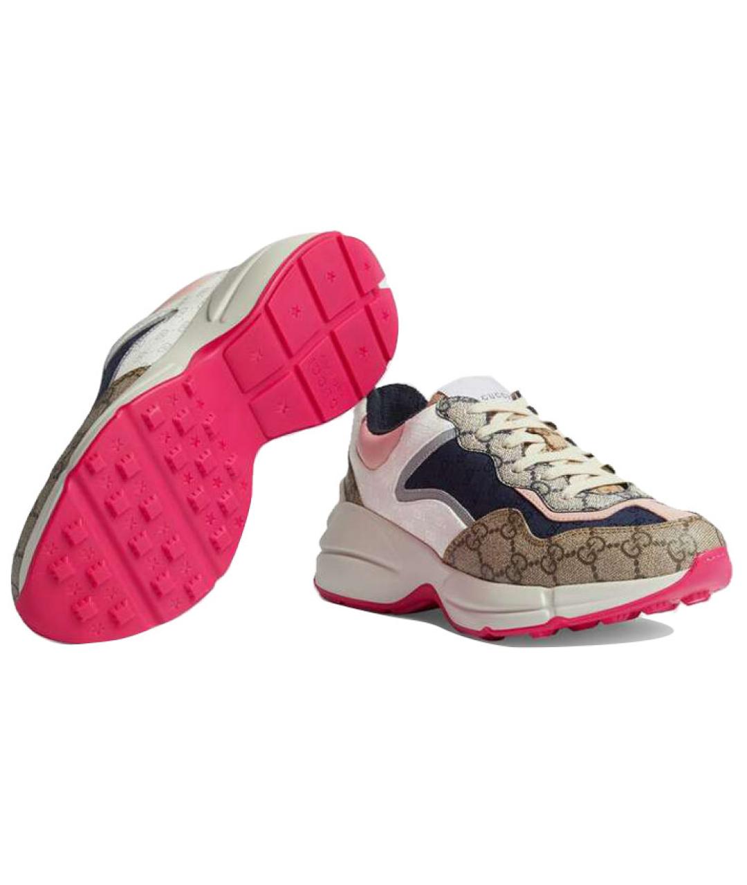 GUCCI Мульти текстильные кроссовки, фото 6
