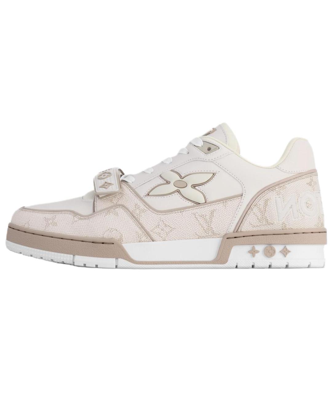 LOUIS VUITTON Белые кожаные кроссовки, фото 2