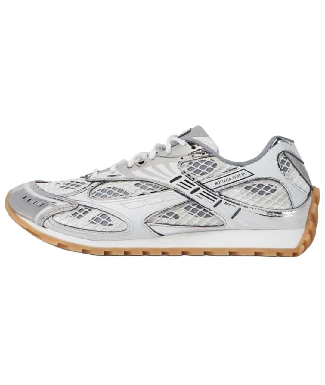 BOTTEGA VENETA Серые низкие кроссовки / кеды, фото 2