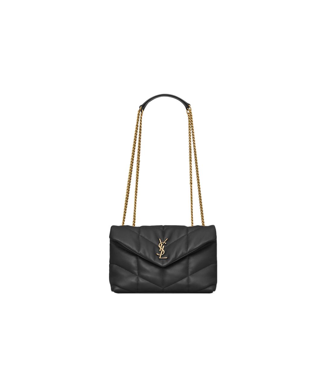 SAINT LAURENT Черная кожаная сумка через плечо, фото 7