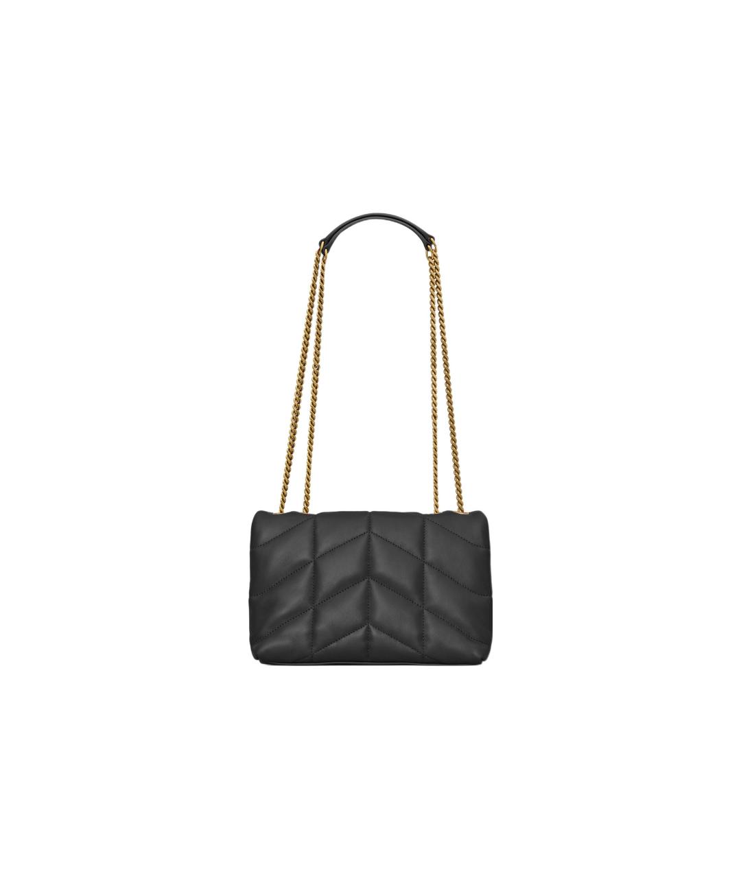 SAINT LAURENT Черная кожаная сумка через плечо, фото 3