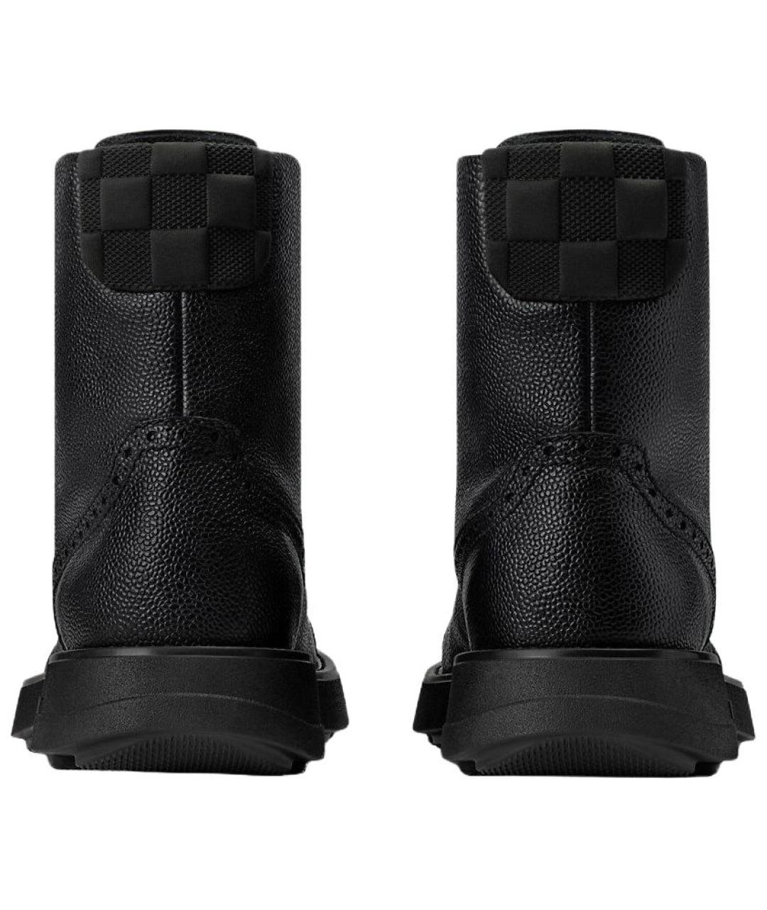 LOUIS VUITTON Черные кожаные низкие ботинки, фото 5