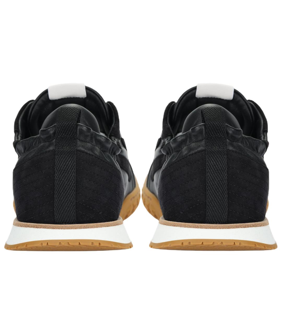 HERMES Черные кожаные низкие кроссовки / кеды, фото 4