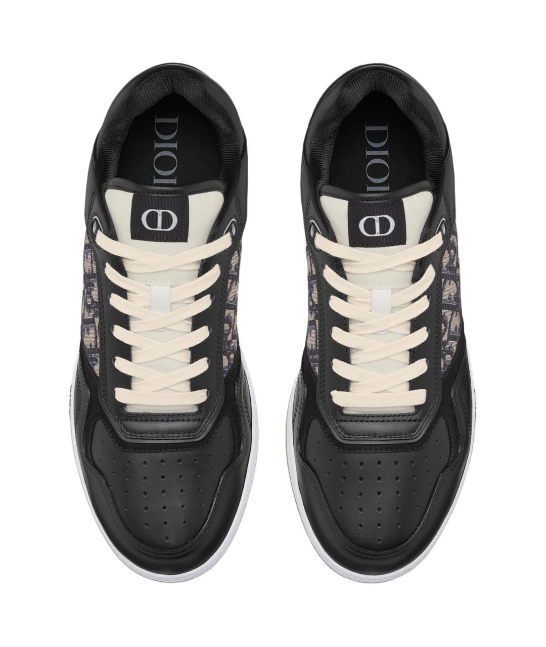CHRISTIAN DIOR Черные кожаные низкие кроссовки / кеды, фото 5