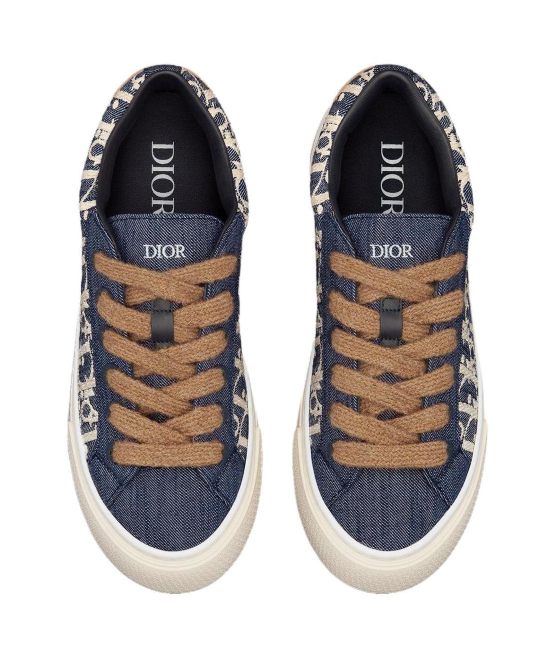 CHRISTIAN DIOR Синие текстильные низкие кроссовки / кеды, фото 5