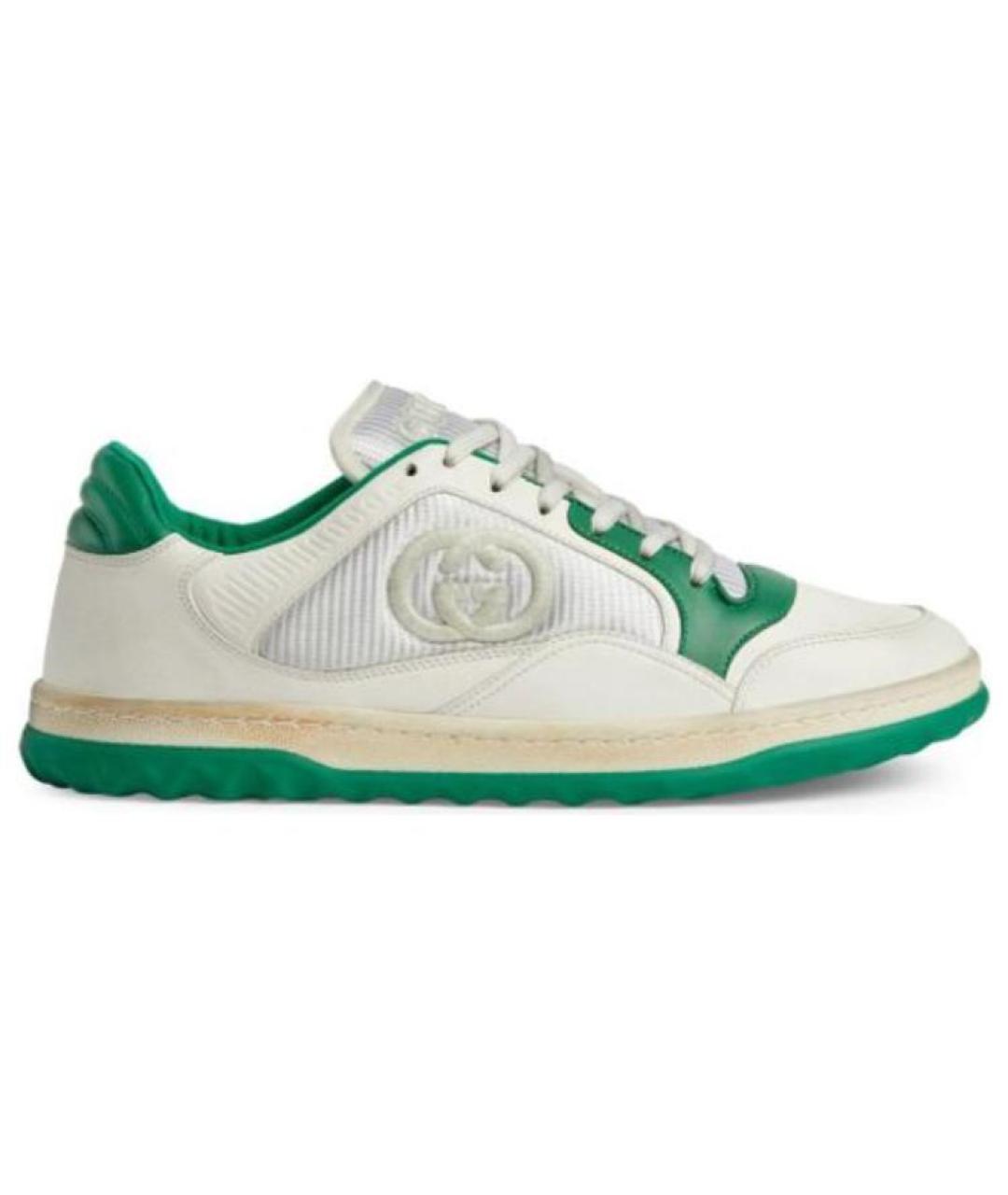 GUCCI Зеленые кожаные низкие кроссовки / кеды, фото 1
