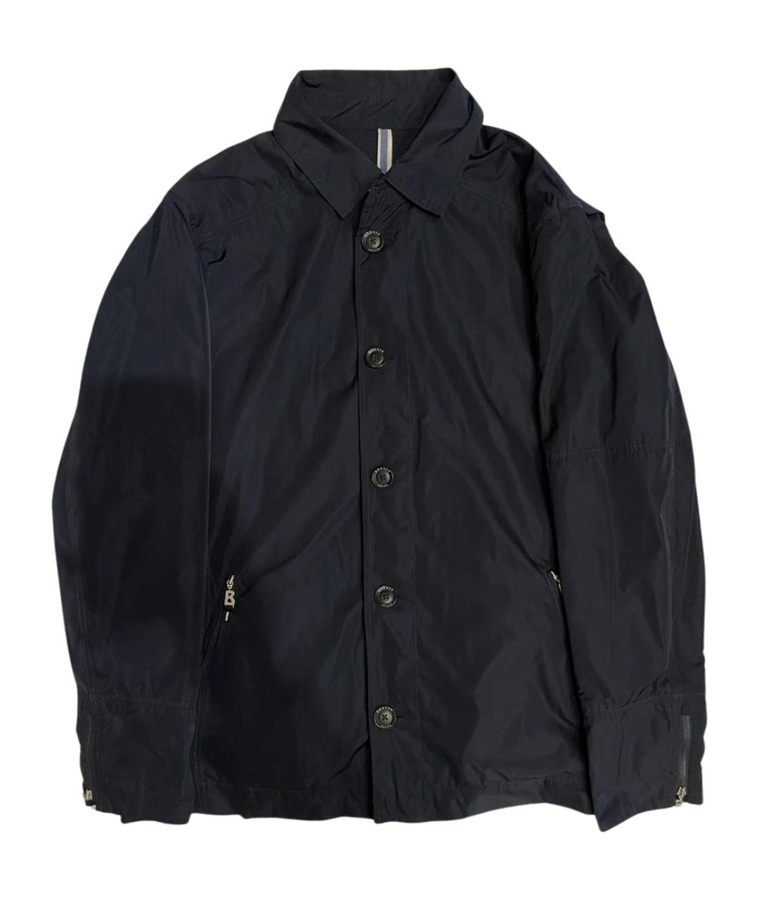 BOGNER Темно-синий полиэстеровый тренч / плащ, фото 1