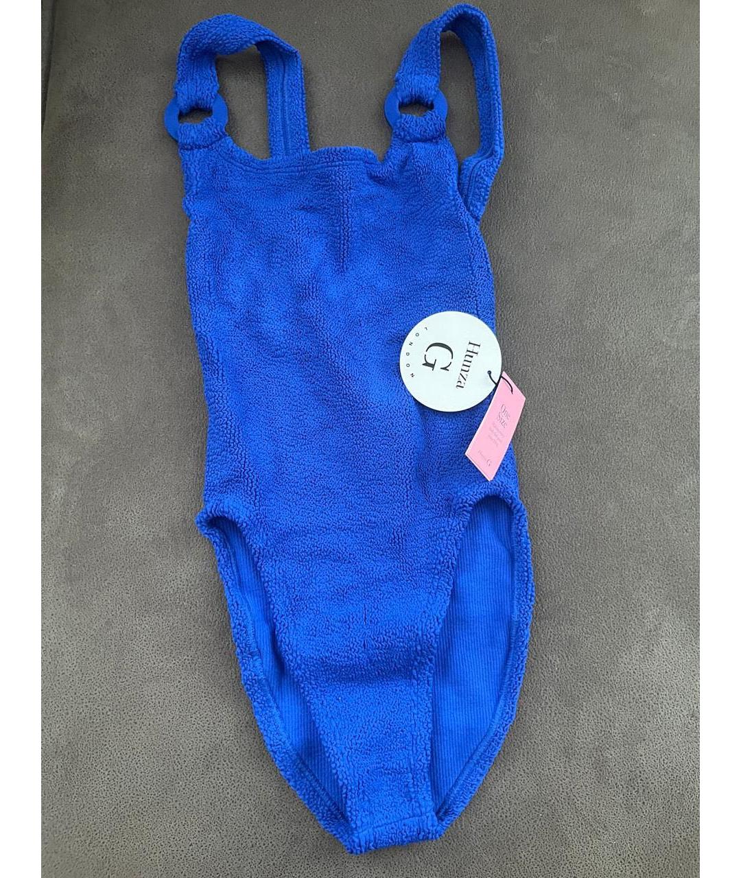 HUNZA G Синий полиамидовый купальник, фото 3