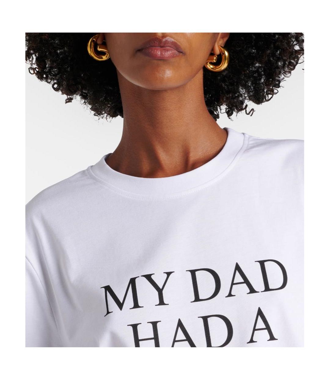 VICTORIA BECKHAM Белая хлопковая футболка, фото 6