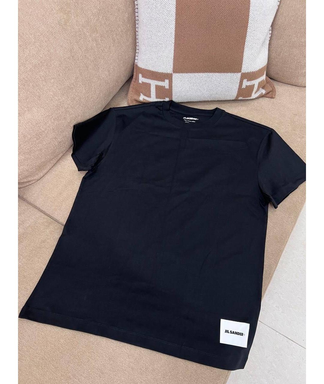 JIL SANDER Черная хлопковая футболка, фото 4