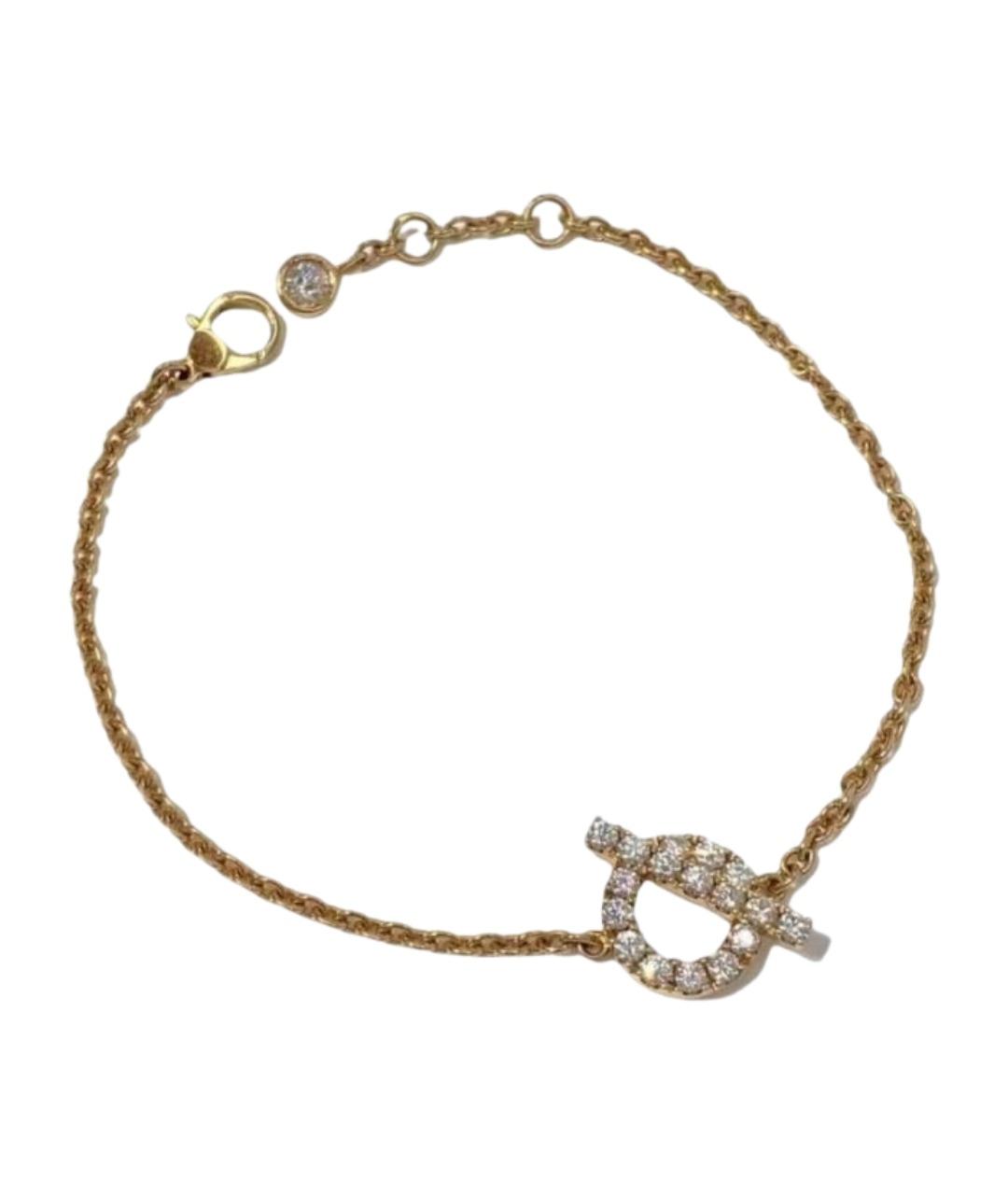 HERMES Золотой браслет из розового золота, фото 1