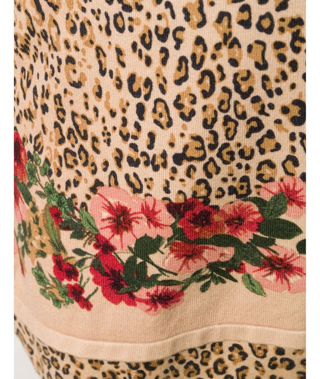 TWIN-SET Коричневое вискозное повседневное платье, фото 5