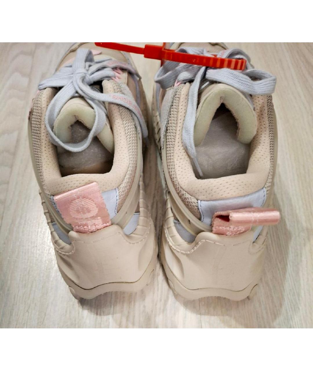 OFF-WHITE Бежевые кожаные кроссовки, фото 3