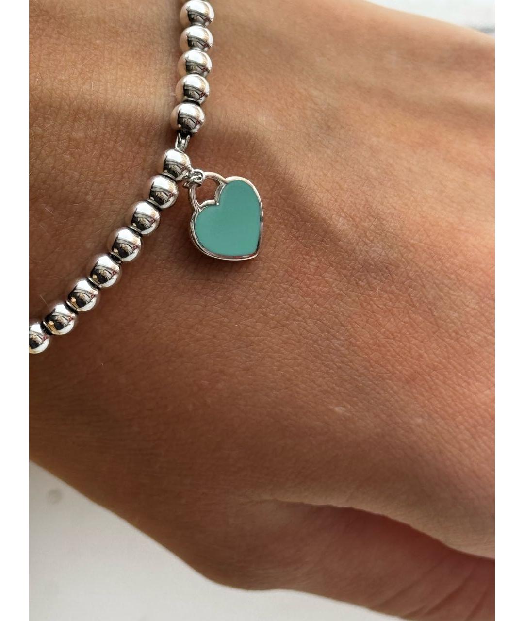 TIFFANY&CO Бирюзовый серебряный браслет, фото 5